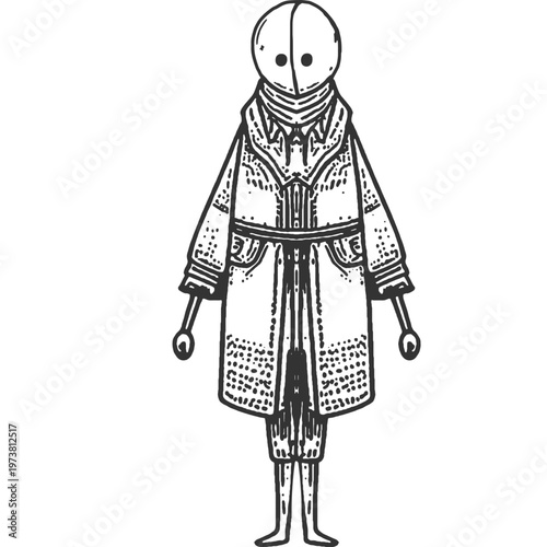 Unresolved Vintage Illustration Vector