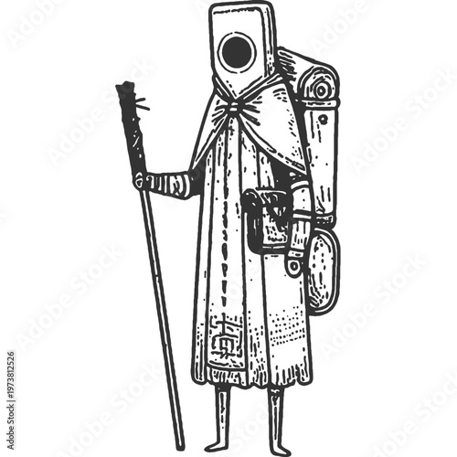 Unresolved Vintage Illustration Vector