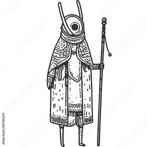 Unresolved Vintage Illustration Vector