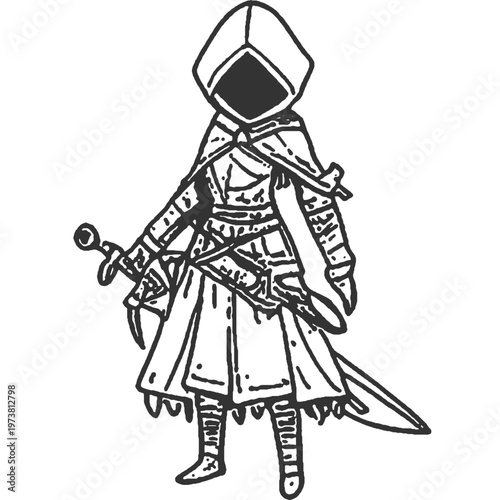 No One Escapes Vintage Illustration Vector