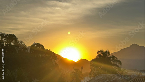 sunset in the mountains