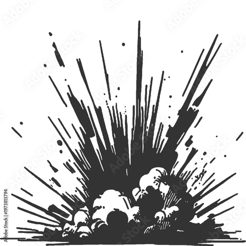 Our Destruction Vintage Illustration Vector