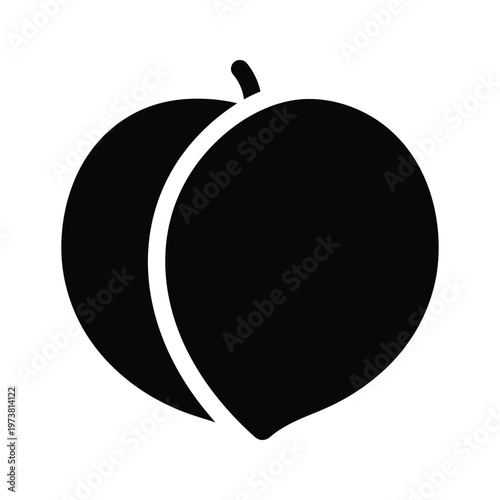 Black and white illustration of a crescent moon with a small dark spot representing a lunar eclipse