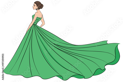 girl in green dress