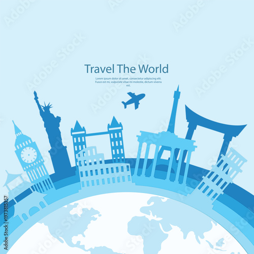 travel around the world, tourism background