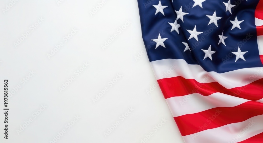 Fototapeta premium Close up of the american flag with stars and stripes