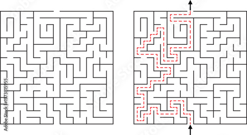 Maze Puzzle Solution Game Challenge Complex Labyrinth
