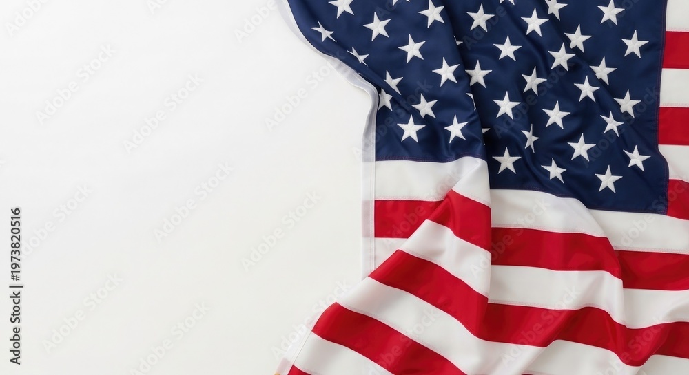 Obraz premium American flag detail stars and stripes with white space