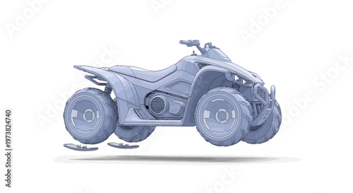 All terrain vehicle four wheeler.