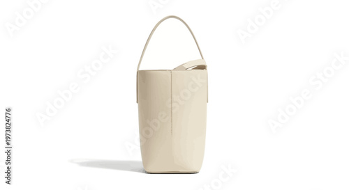 Beige leather fashion handbag accessory.