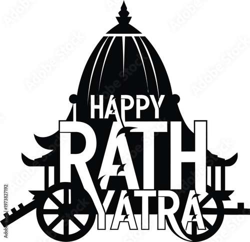 Happy Rath Yatra festival celebration Hindu religious event  Indian culture  traditional chariot procession