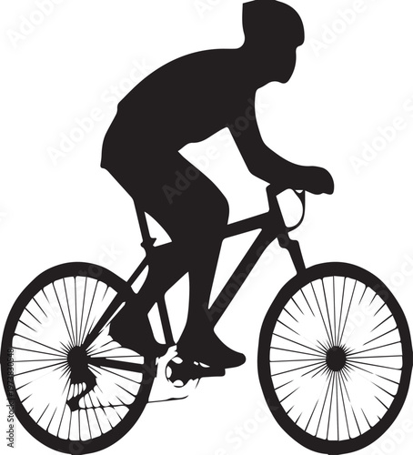 cyclist silhouette vector
