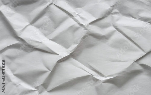 Crumpled Paper Texture – White Wrinkled Surface with Natural Shadows