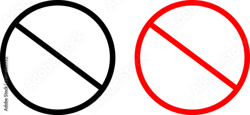 Contrast between black and white prohibition symbols with red prohibition circle