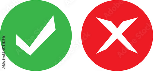 Commonly used positive and negative confirmation icons in user interface design