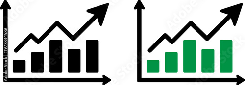 Comparison of growth trends between two different data sets over time
