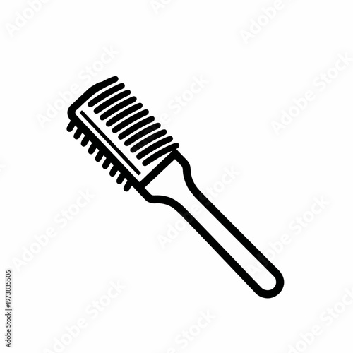 A stylish illustration of a barber hair comb