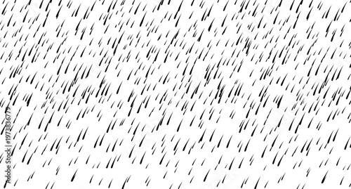 Tableau sur toile Abstract pattern of numerous thin black strokes falling diagonally downwards cre