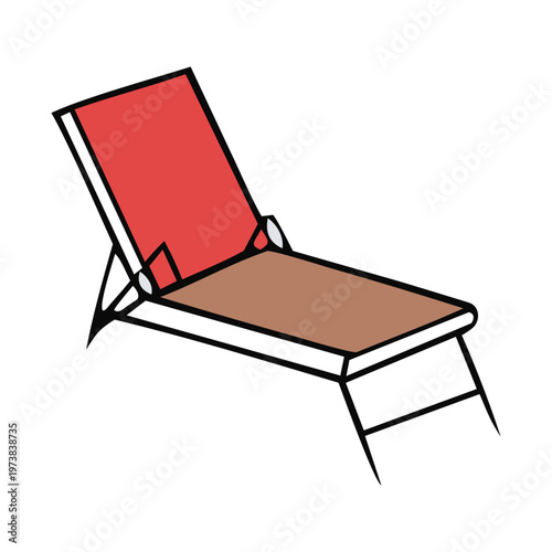 Lounge Chair Icon Vector Illustration On White Background