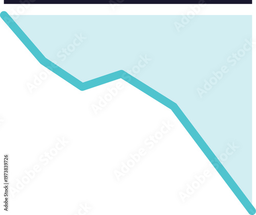 Downward trend and decline: This image illustrates a clear downward trend, possibly representing a decline in financial metrics or another downward-moving data.