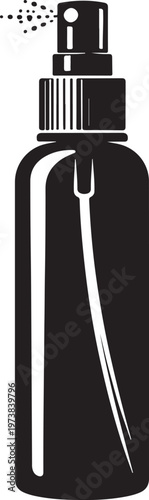 Spray Bottle Silhouette Vector Icon