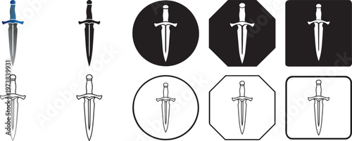 Sci fi melee weapon icon set.
