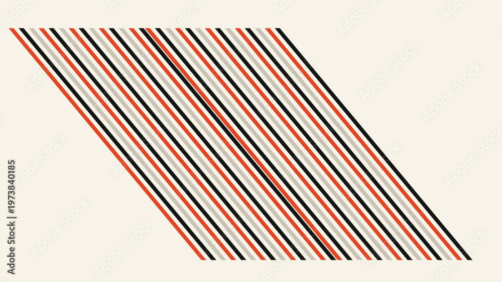 Obraz premium Geometric Stripe Pattern: A visually captivating pattern comprised of meticulously arranged parallel lines, showcasing a harmonious blend of colors and geometric precision.