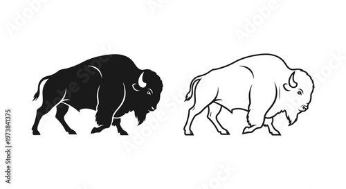 American Bison vs Wood Bison: Iconic Species Comparison Guide Vector