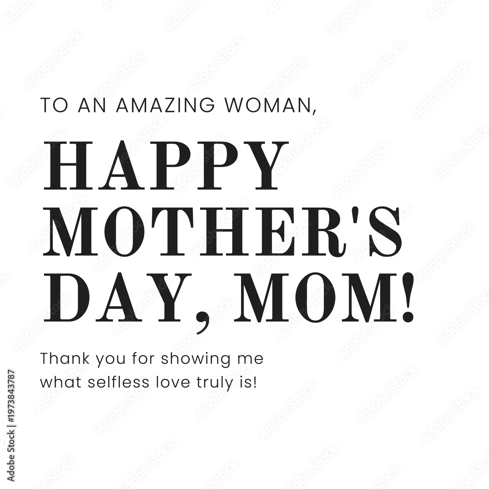 Obraz premium Heartfelt Mother’s Day Message