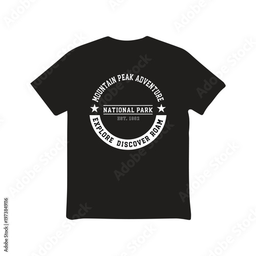 Vintage Mountain Adventure National Park Typography T Shirt Design