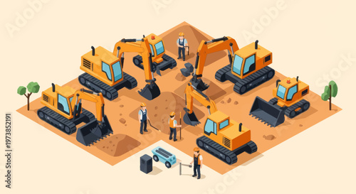 Heavy Industry Construction Equipment Site.