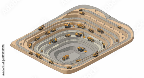 Model of a multi level parking garage.