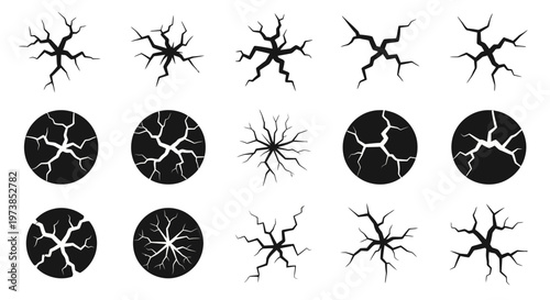 Black and white neuron cell icons.