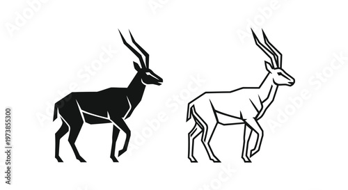 Antelope Species Comparison Guide & Identification Vector