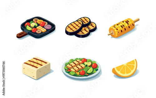 Economic Sustainability and Responsible Business. Minimalistic set one-line drawing upward growth chart with leaf, sustainable factory, coin with recycling