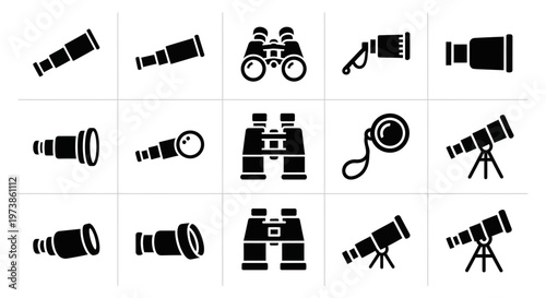 Camera, photography, icon set, black and white, 12 camera icons, vector graphics, photography symbols, camera tools, optics, imaging
