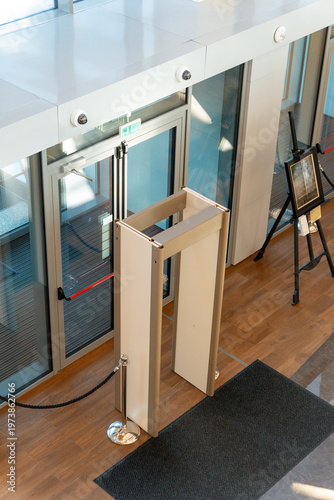 Wallpaper Mural Modern building entrance with security metal detector gates Torontodigital.ca