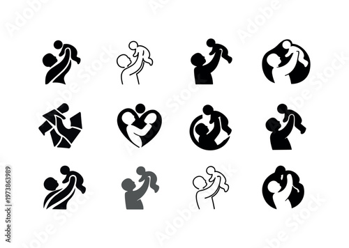 Spilled Salt Superstition Theme. Minimalistic set one-line drawing [salt shaker overturned, pinch of salt tossed over shoulder, crossed fingers hand gesture,