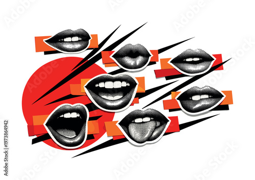 Makeup Brushes Drying on Towel. Minimalistic set one-line drawing makeup brush flat on towel, fluffy powder brush, angled contour brush, small eyeshadow brush,