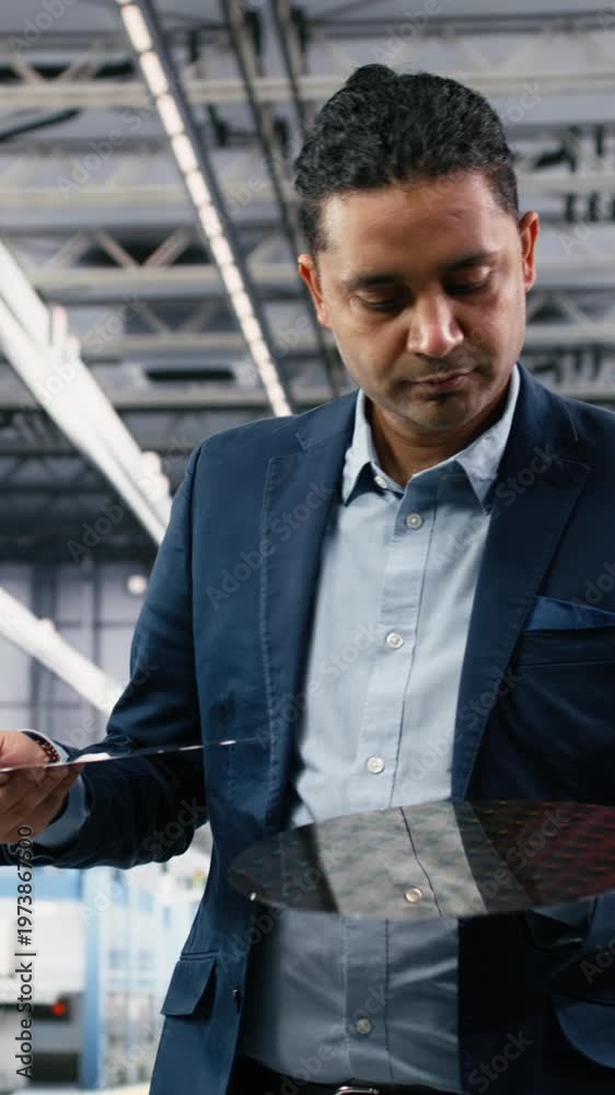 Substrates Production Manager Vertical video Walking, semiconductor substrates and manager in ...