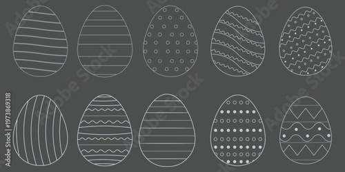 colorful easter eggs row cartoon flat vector illustration