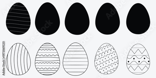 colorful easter eggs row cartoon flat vector illustration