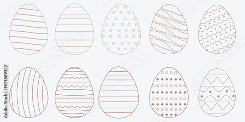 colorful easter eggs row cartoon flat vector illustration