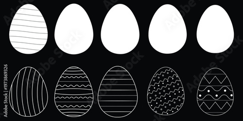 colorful easter eggs row cartoon flat vector illustration