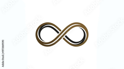 Looping Infinity Stroke Line Icon for Endurance and Perpetual Motion. transparent.