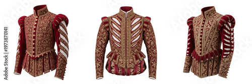 Obraz na plátne Medieval Gambeson Jacket - Padded Historical Armor Veste Gambison Chaqueta Gambesón Quilted Protective Under-Armor Cotton Canvas Combat Training Apparel