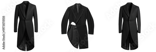 Canvastavla Victorian Tailcoat Jacket - Formal 19th Century Coat Veste à queue-de-pie Chaqueta de frac Elegant Evening Wear Historical Gentleman Fashion Outerwear