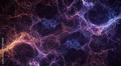 Vibrant Electric Neuron Network Pattern.