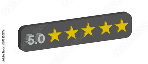 3d bubble rating five stars for best excellent services rating for satisfaction. 3d 5 star for quality customer rating feedback concept from client employee