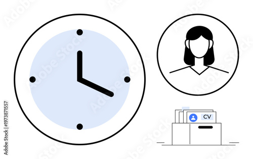 Time management concept. Time is crucial in organizing daily tasks, improving efficiency, and job recruitment processes. Time connects scheduling, hiring workflows, and career building. For HR